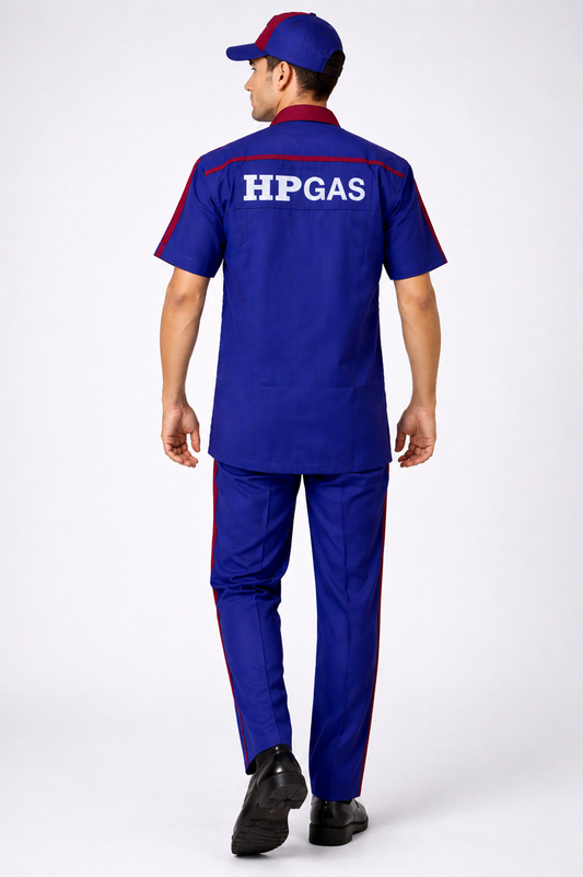 HP Gas Delivery Staff Uniform - Shirt Pant & Cap Combo