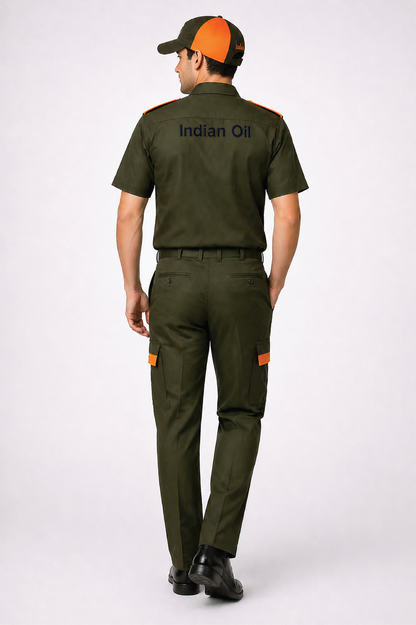 Indane Gas Delivery Staff Uniform - Shirt Pant & Cap Combo