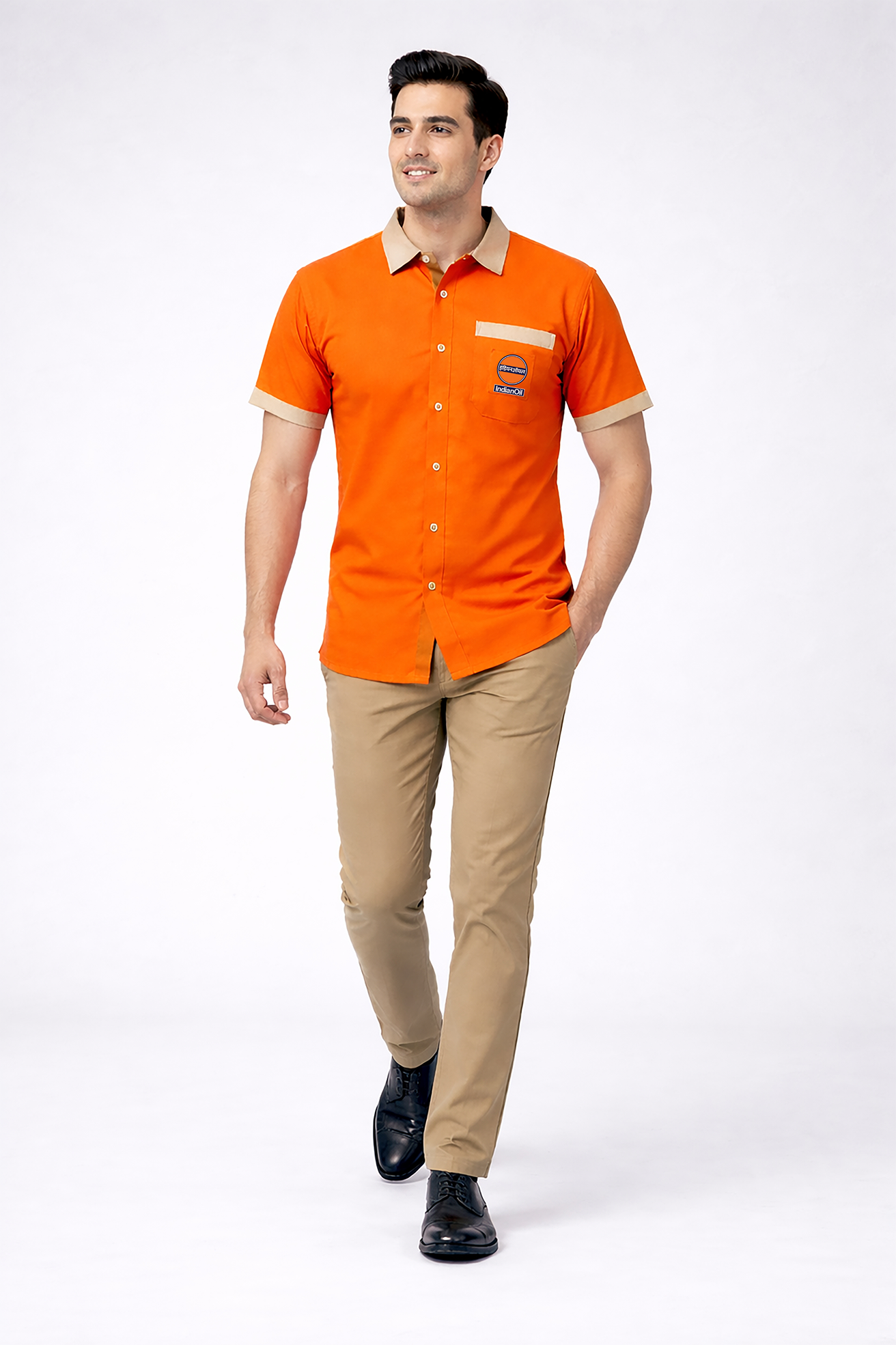 IOCL Petrol Pump Uniform - T-Shirt Pant & Cap Combo