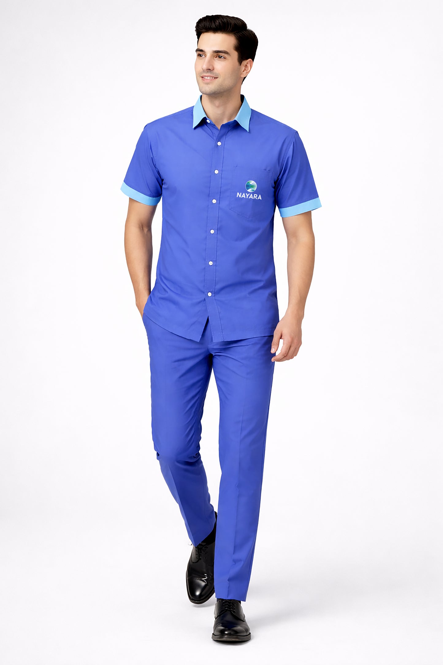 Nayara Energy petrol pump uniform combo with shirt trouser and cap