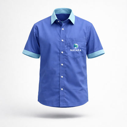 Nayara Energy petrol pump uniform combo with shirt trouser and cap